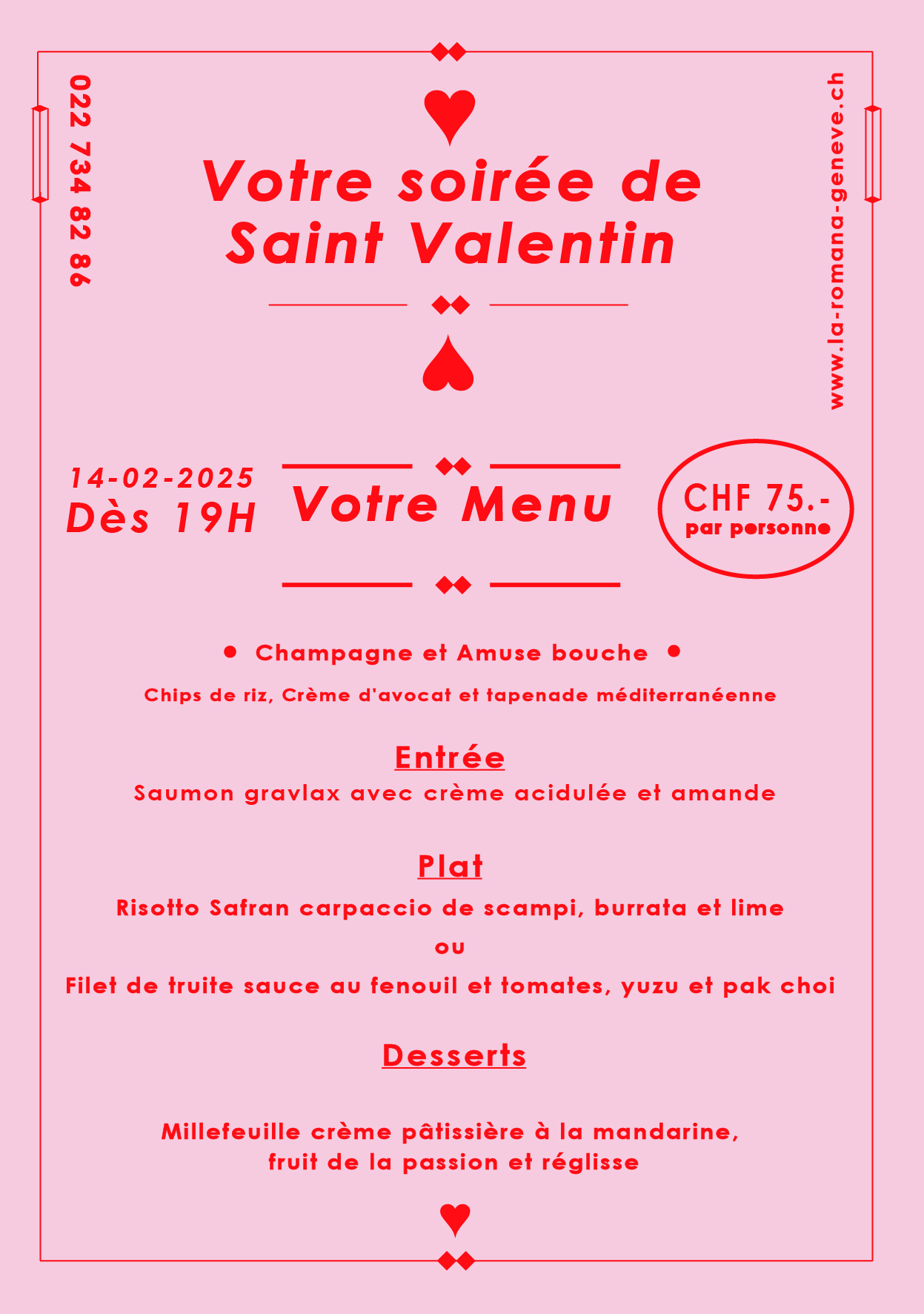 affiche d'une soiree de saint valentin à genève